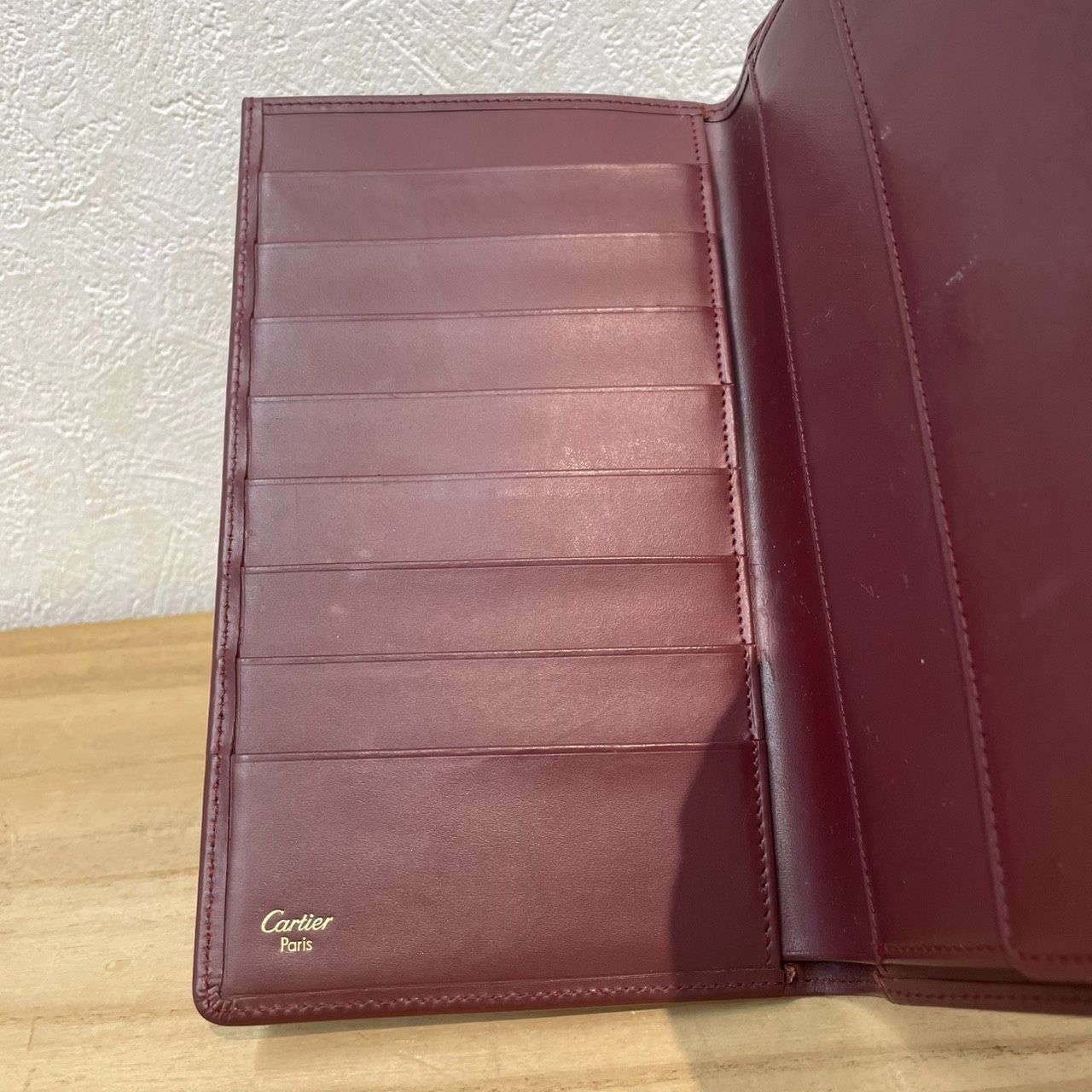 成】Cartier カルティエ マストライン 長財布 ボルドー ギャランティ