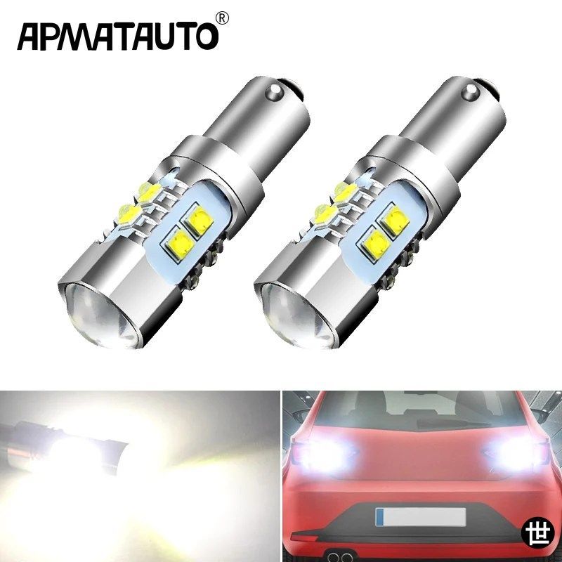 2個 LEDバックアップライトバルブ リバースランプ H21W BAY9S 64136 SEAT LEON MK3 5F 2013-2018 CANBUS