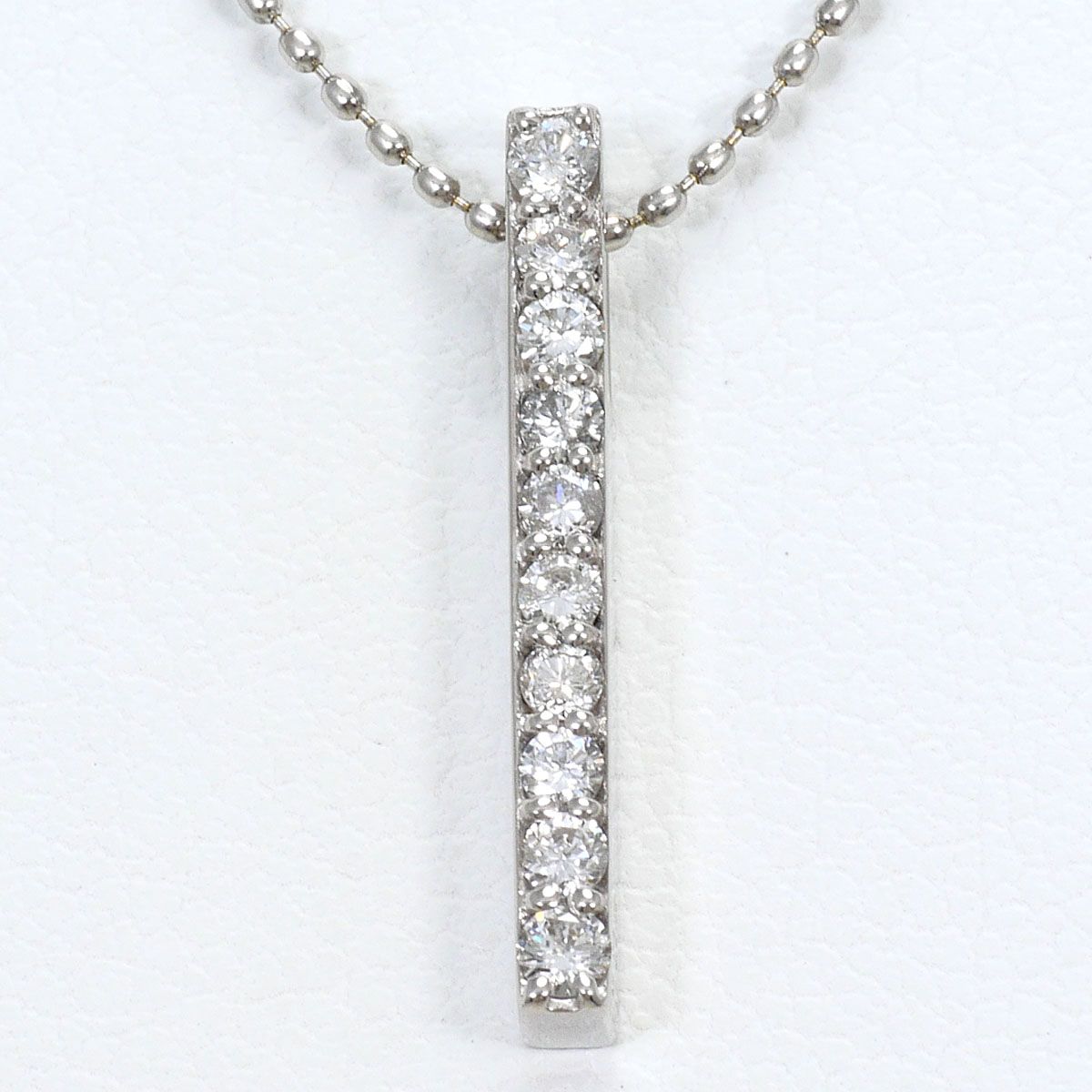 K18WG ネックレス ダイヤモンド 0.20ct 総重量約2.3g 約40cm