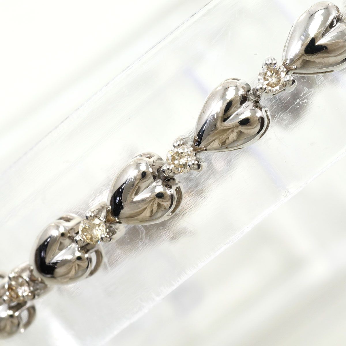 K18WG ブレスレット ダイヤ 0.75 ct 鑑別書 約16.5cm 総重量約10.2g ジュエリー 送料無料 新品同様 【中古】 ギフトラッピング無料 K18WG ブレスレット ダイヤモンド 0.75 ct 鑑別書 総重量約10.2g 約16.5cm