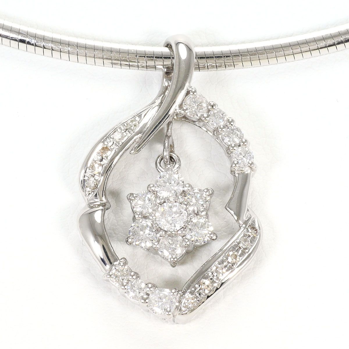 PT900/プラチナ PT850/プラチナ ネックレス ダイヤモンド 1.00ct 鑑別書 総重量約19.7g 約40cm