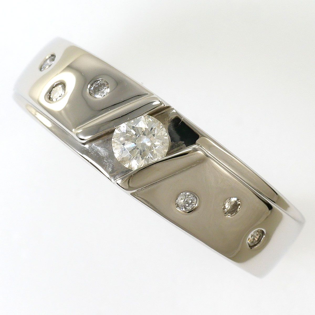PT900/プラチナ リング・指輪 11号 ダイヤモンド 0.20ct 総重量約4.1g