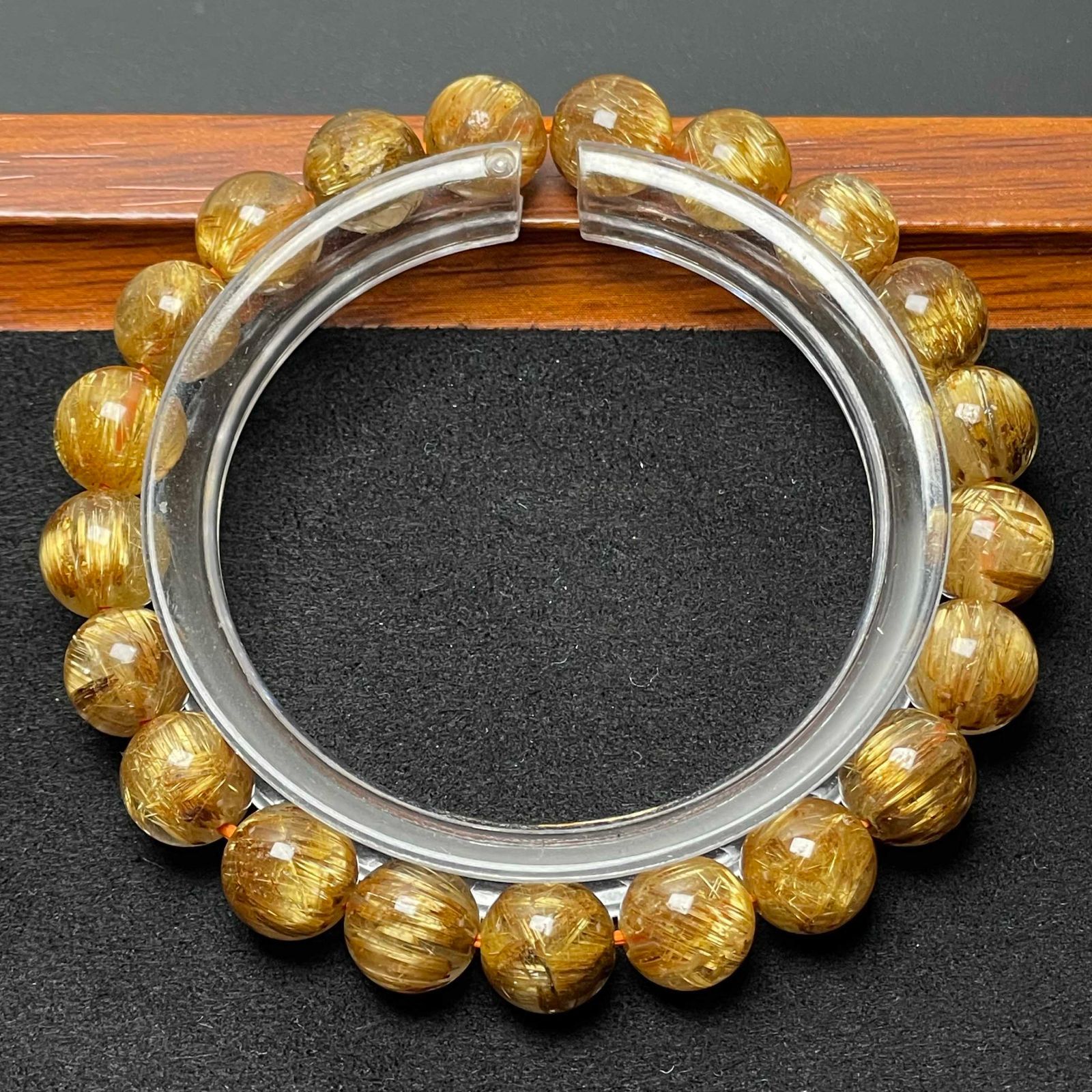 極上美品★【135A極!極満針ルチルクォーツ】★ブレスレット 天然石 8.8-9.2mm ZZ2138
