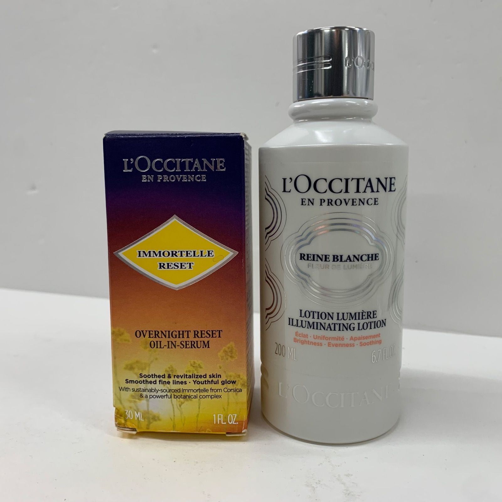 W2152 LOCCITANE RB イルミネイティングフェイスウォーター 200ml / IM オーバーナイトRセラム b 30ml 計2点セット