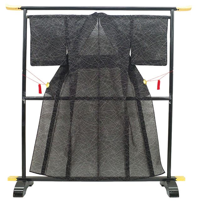 新古品】 夏物 夏大島 着物 単衣 未使用 越後夏大島 正絹 紗紬 十日町