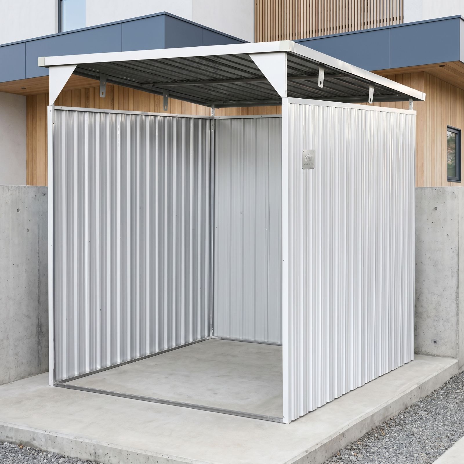 今だけ2000円OFFクーポン配布中】物干し竿付き サイクルポート 3面囲い