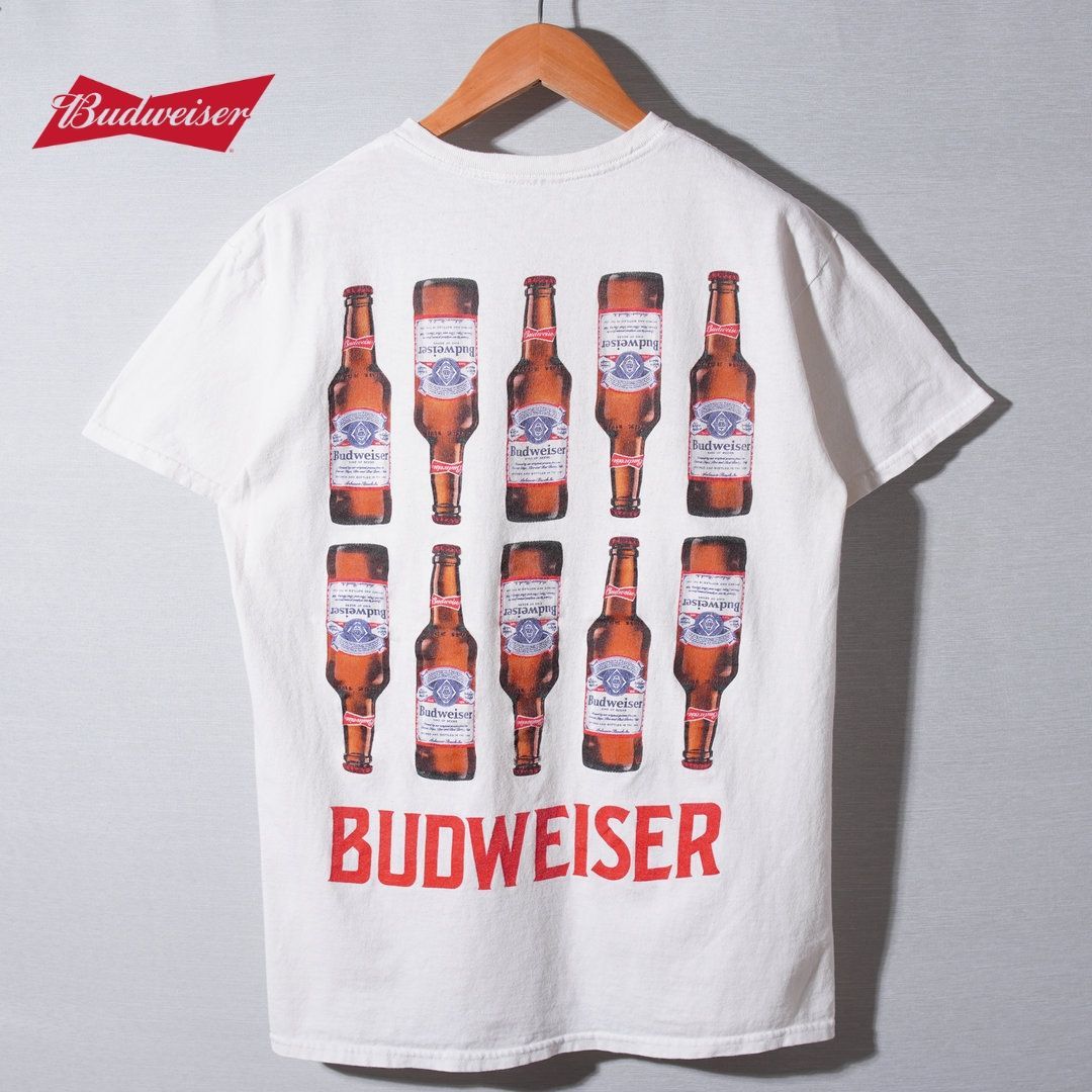 バドワイザー Budweiser Tシャツ M 相当 00s ホワイト 白 