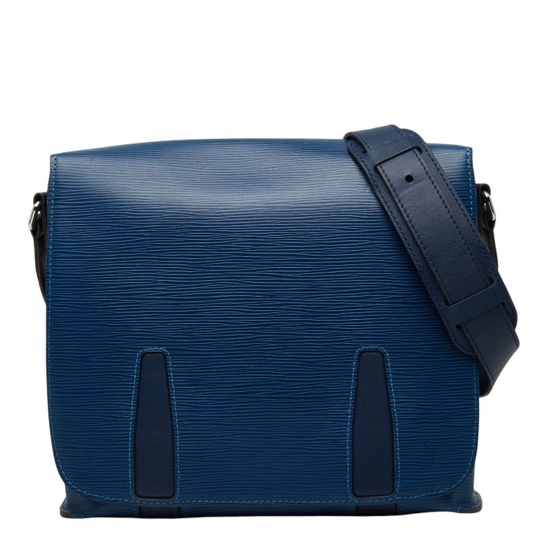 ルイ ヴィトン エピ ハリントンメッセンジャーPM ショルダーバッグ M53407 ブルーアズール レザー レディース LOUIS VUITTON【1-0269519】