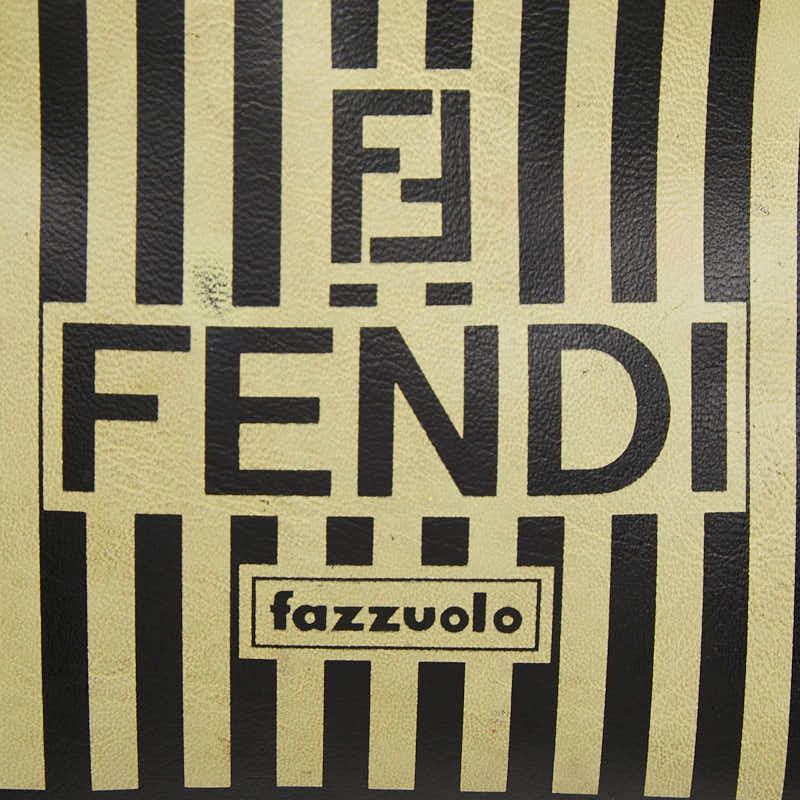 フェンディ Fazzuolo ミニ ハンドバッグ ブラック イエロー レザー