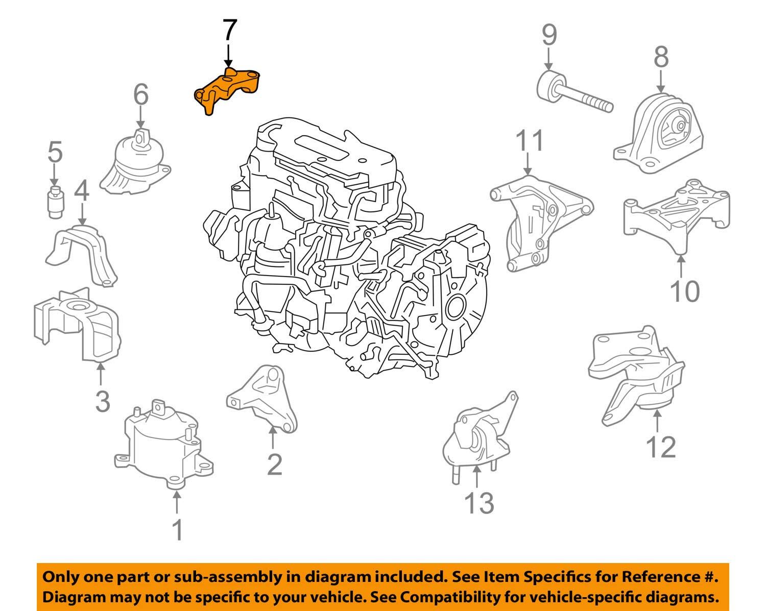 新品 HONDA (ホンダ) 純正部品 ブラケツト エンジンサイドマウンテイング アコード ハイブリッド 品番50620-T3V-A01