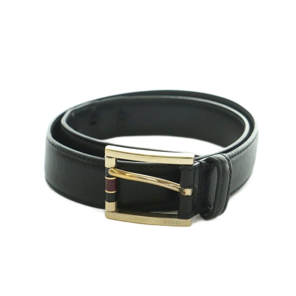 グッチ GUCCI ベルト レザー 80/32 黒 167058・0959 /MI ■OH ■GY12
