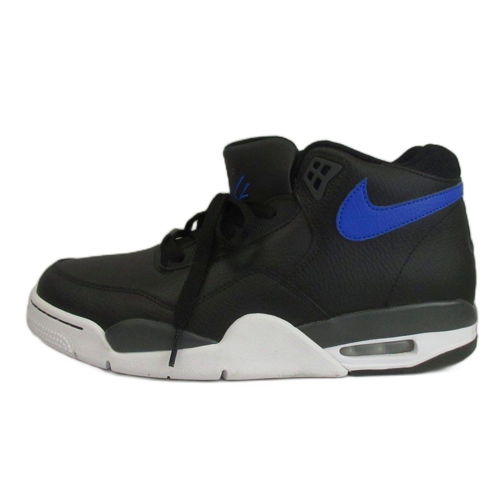 ナイキ NIKE Flight Legacy Black Dark Smoke Grey White Hyper Blue スニーカー レザー ハイカット US9 27cm 黒 ブラック 青 ブルー BQ4212-003 /XZ ■GY18