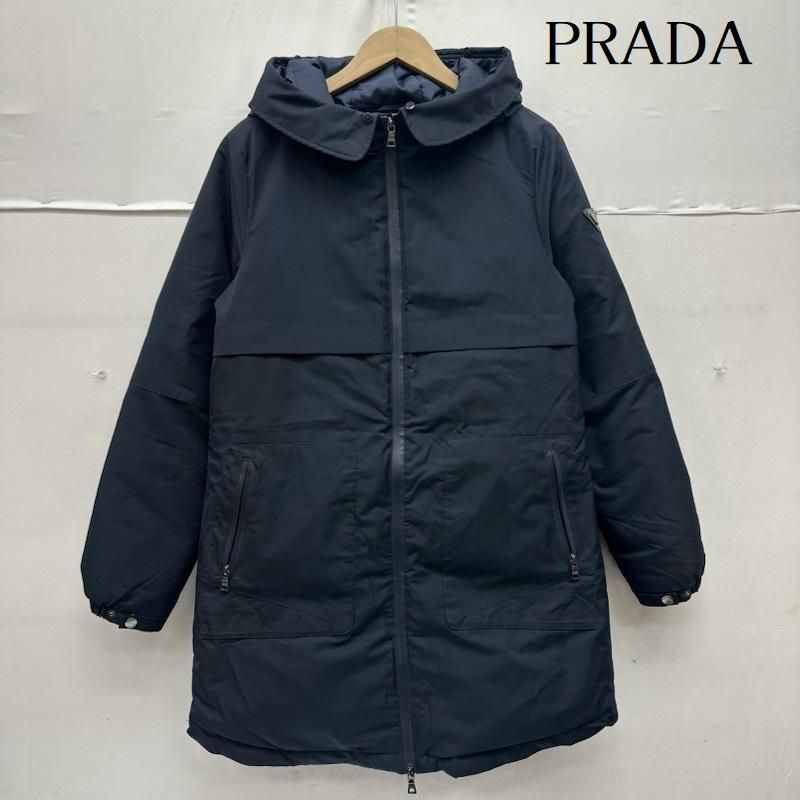 プラダ ナイロン フード ダウン コート メンズ 44 ISItems【USED】【古着】【中古】50159401