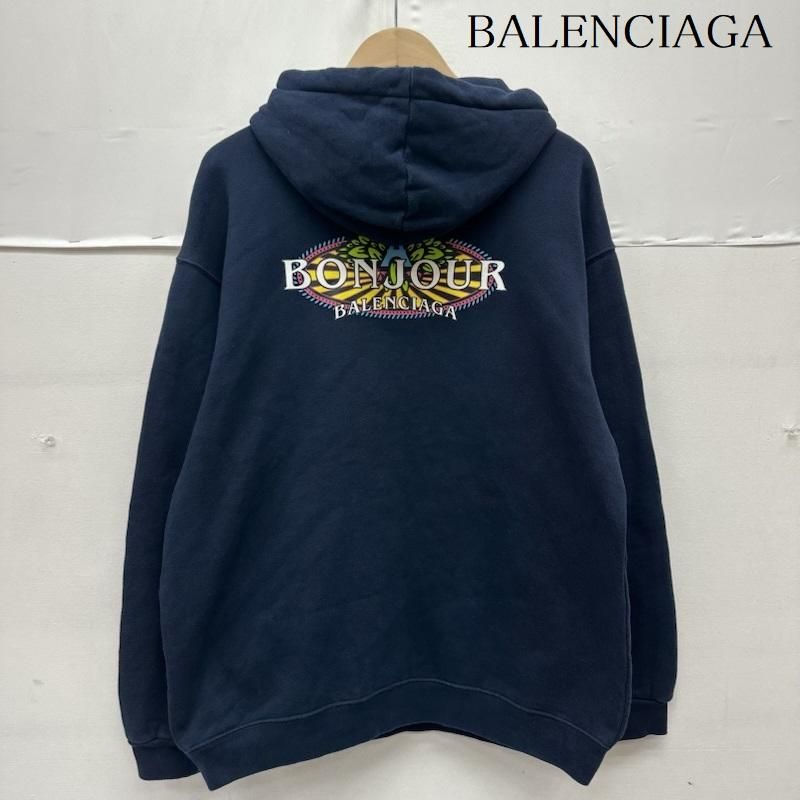 バレンシアガ 20SS Bonjour Bal Hoodie ロゴ プリント パーカー 600583 THV61 メンズ XS ISItems【USED】【古着】【中古】50159404
