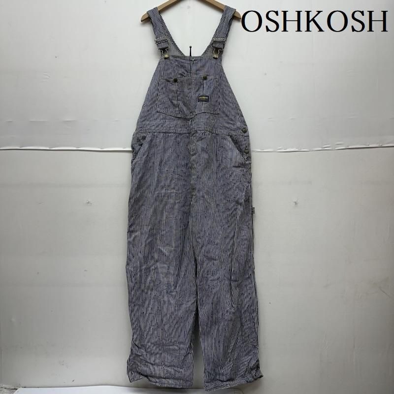 オシュコシュ 60s 70s ヒッコリー ストライプ デニム オーバーオール メンズ 48 ISItems【USED】【古着】【中古】50159426