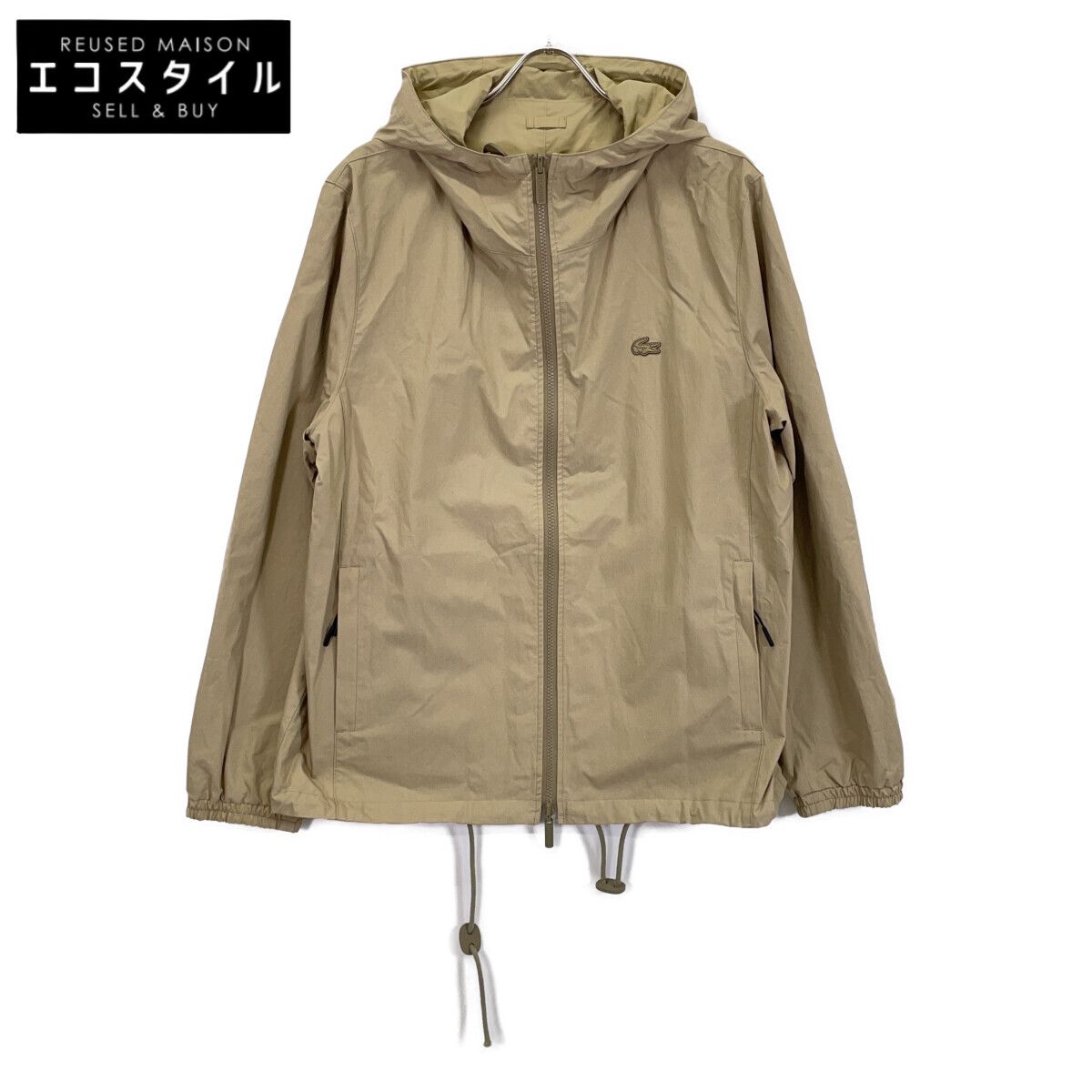 Lacoste　ラコステ　ベージュ BH068LJ リバーシブル フードジャケット　L