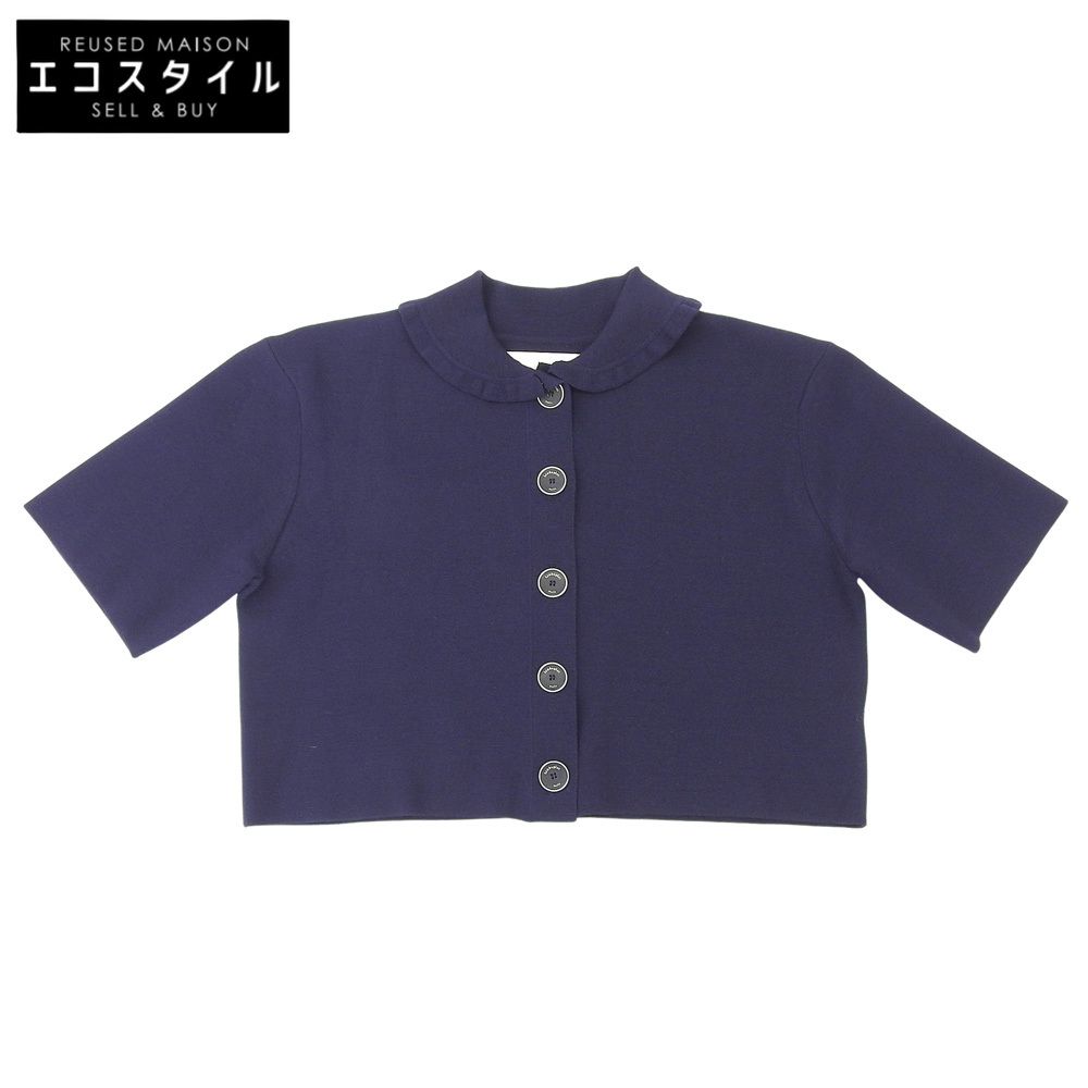 LEMONPLET　レモンプレット　KNIT RUSIA MINI CARDIGAN 半袖 カーディガン トップス レディース ネイビー ONE SIZE　ONE SIZE