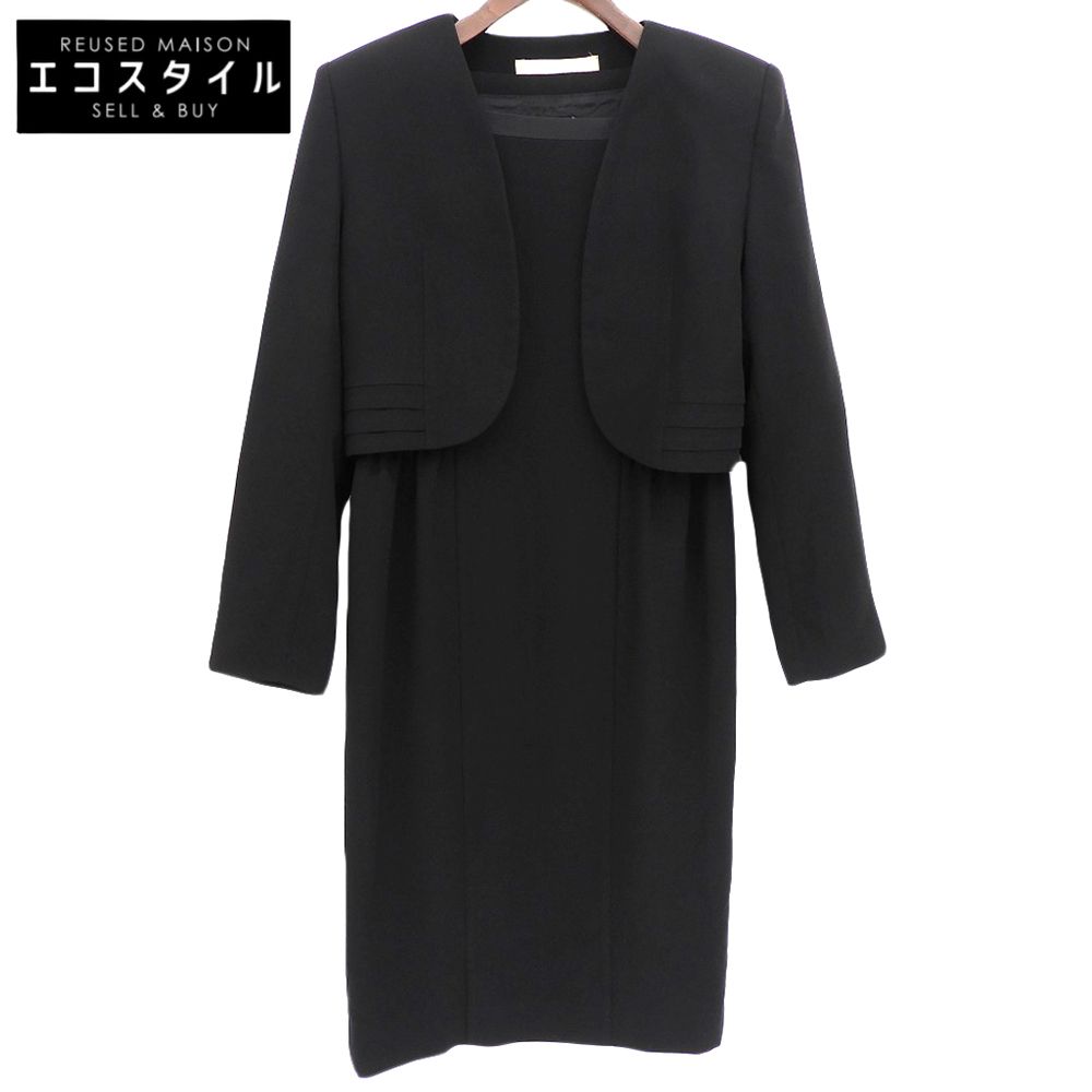CHLOE　クロエ　ブラックフォーマル リボンスリーブ ワンピース ジャケット セットアップ スーツ レディース ブラック 7AR　7AR