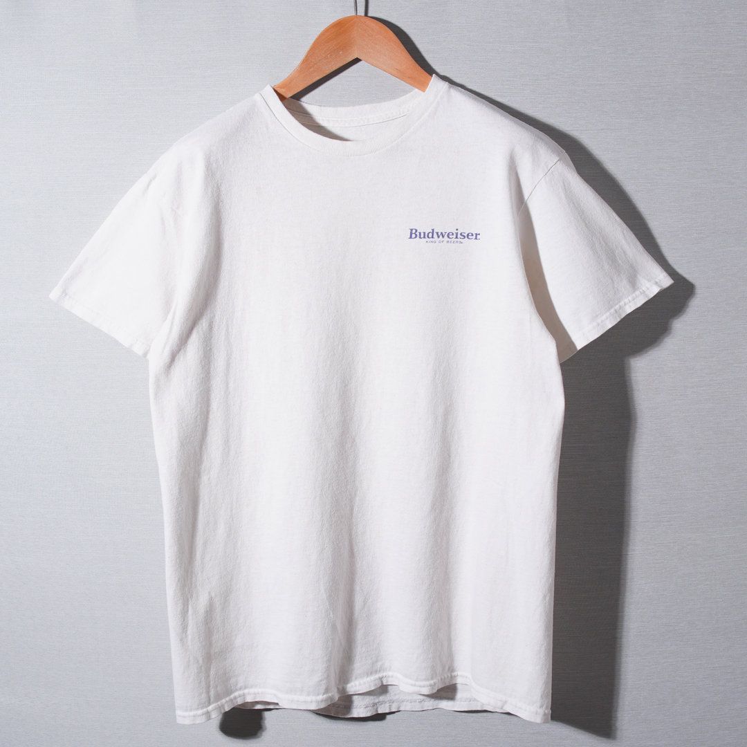 バドワイザー Budweiser Tシャツ M 相当 00s ホワイト 白 
