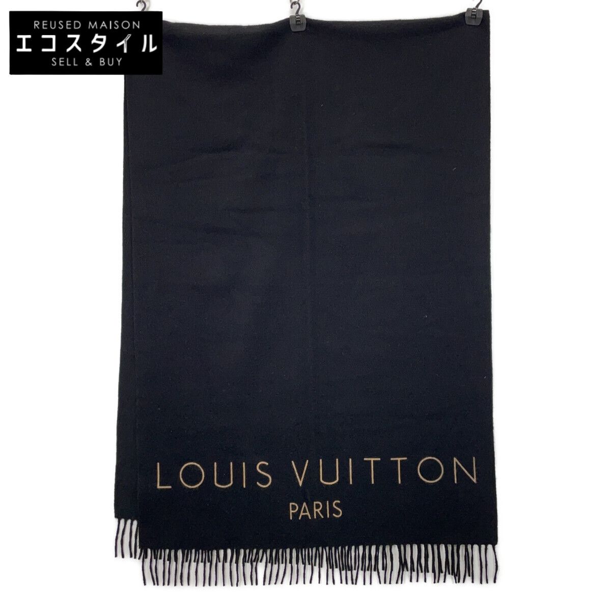 LOUIS VUITTON　ルイヴィトン　【美品/国内正規】カシミヤ100％ ロゴ 大判