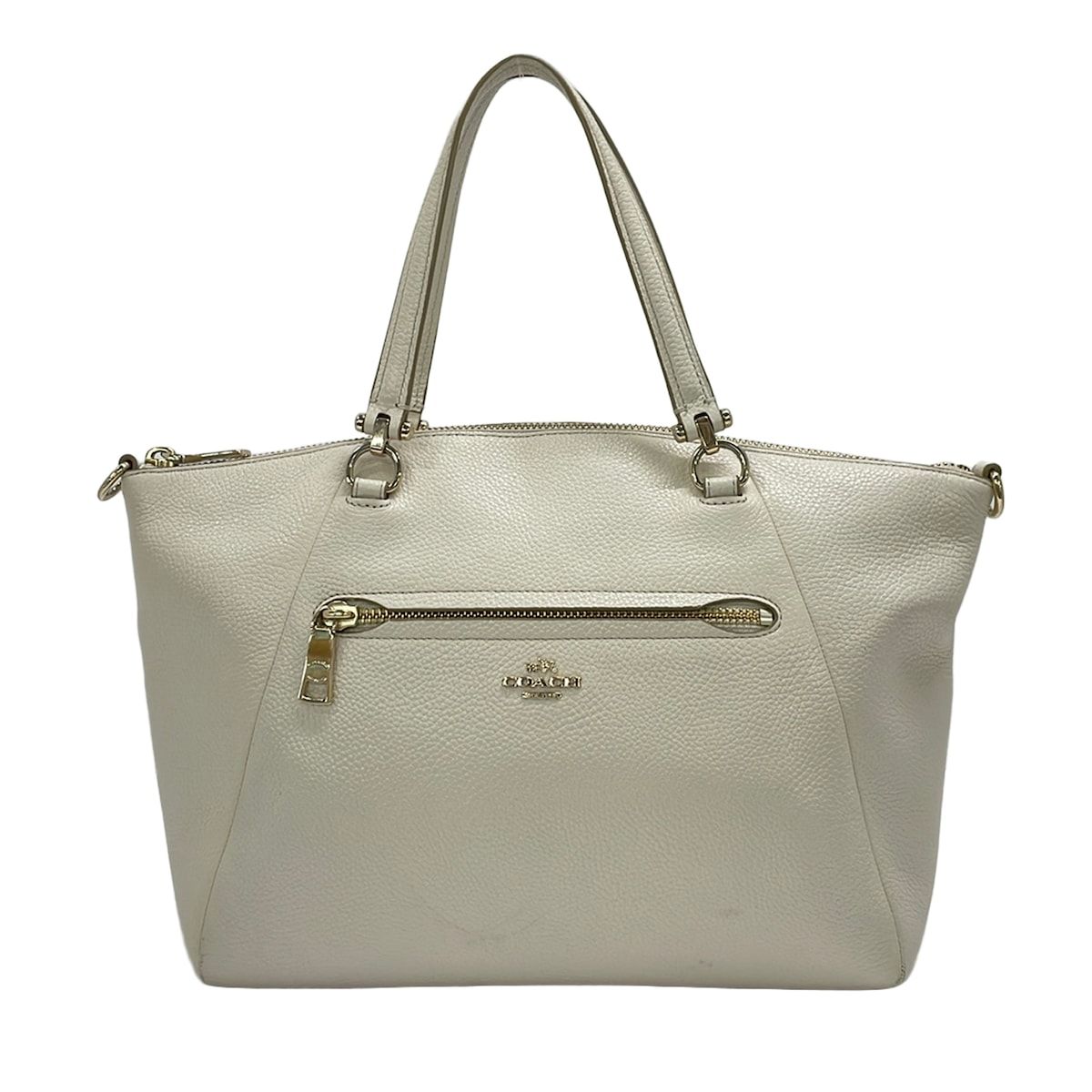 COACH(コーチ) ハンドバッグ ペブルドレザープレーリーサッチェル 34340 アイボリー レザー