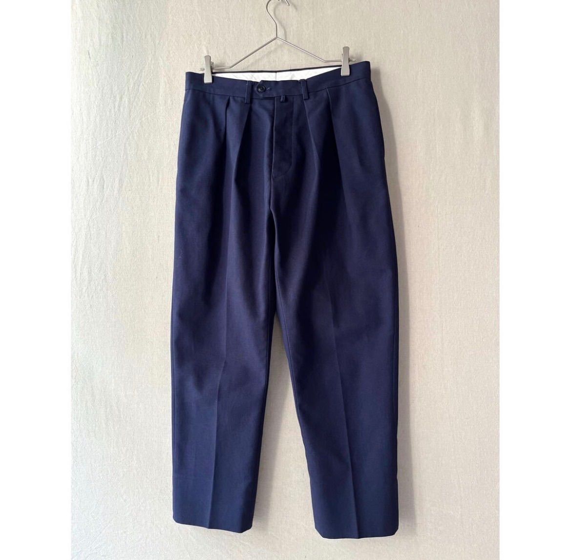 定価3万円 NEAT テイパード スラックス / ポリ コットンホップサック ネイビー パンツ P6-01028-9871