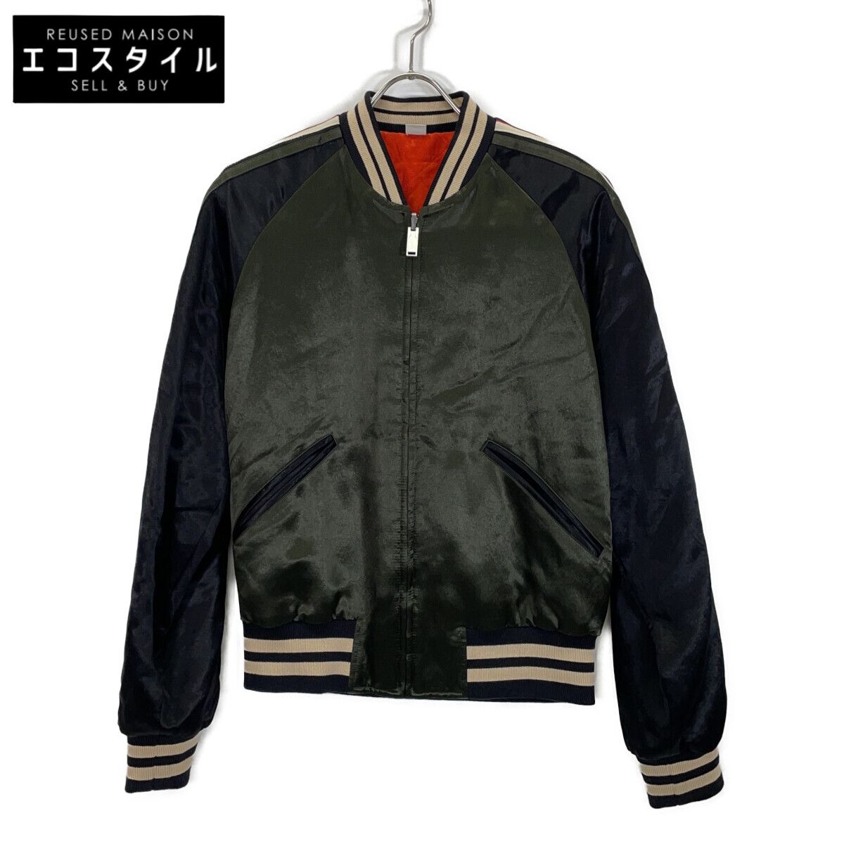 GUCCI　グッチ　カーキ 522613 Z791A 18AW リバーシブル ボンバージャケット　44