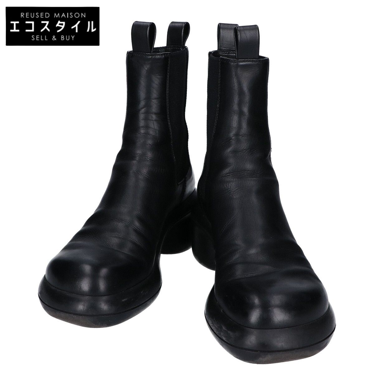 JIL SANDER　ジルサンダー　J15WU0022P4833 001 ブロックヒールアンクルブーツ　38