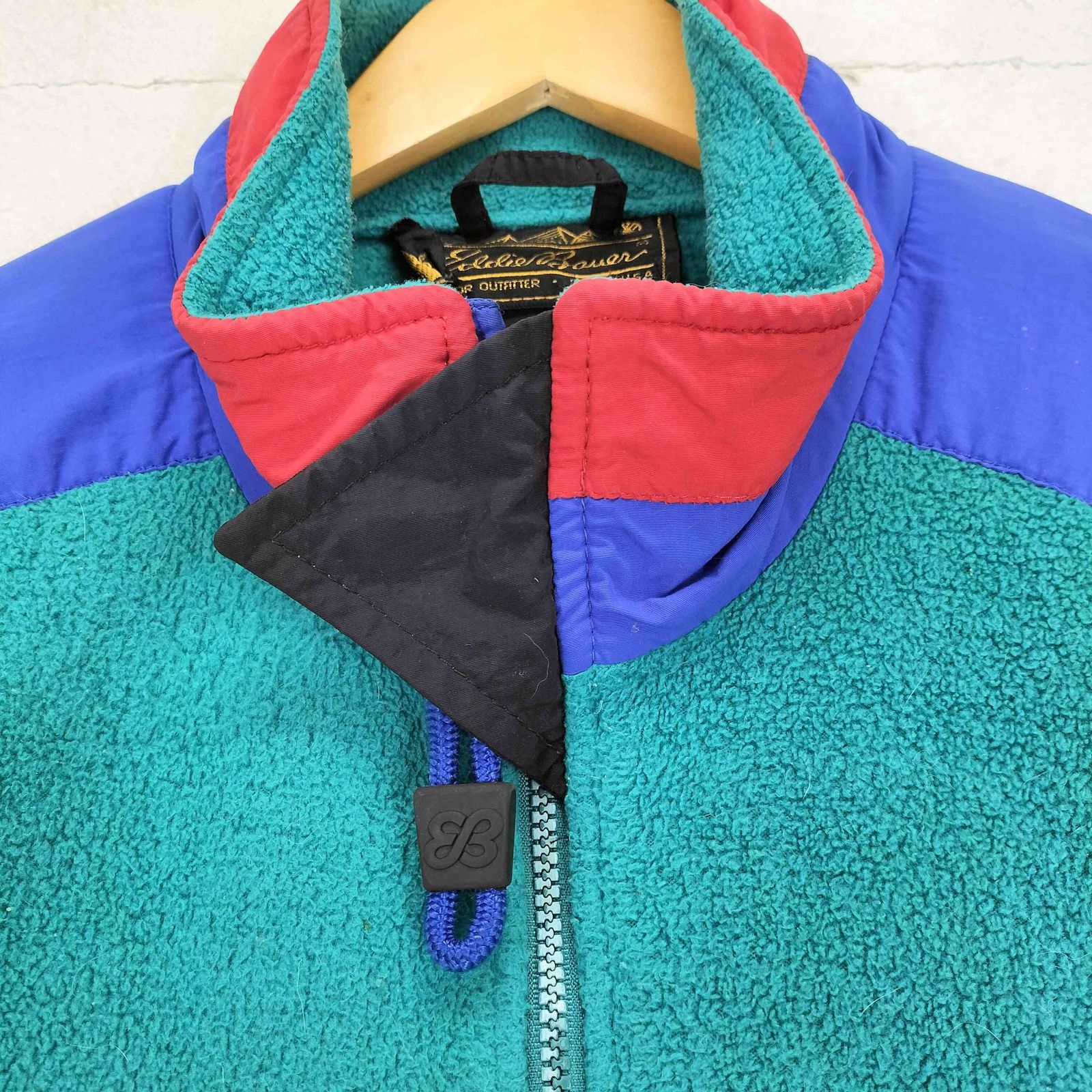 エディーバウアー Eddie Bauer 80-90s 黒タグ ナイロン切替フリース 