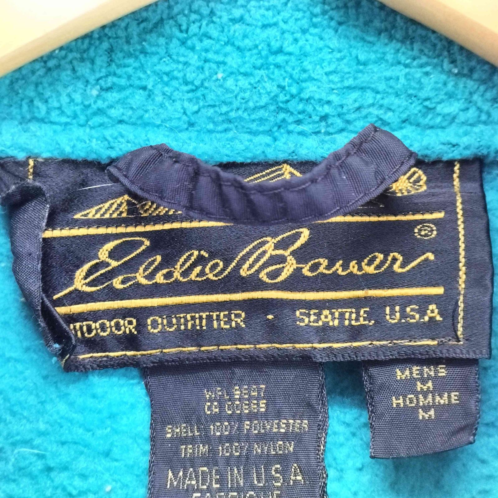 エディーバウアー Eddie Bauer 80-90s 黒タグ ナイロン切替フリース 