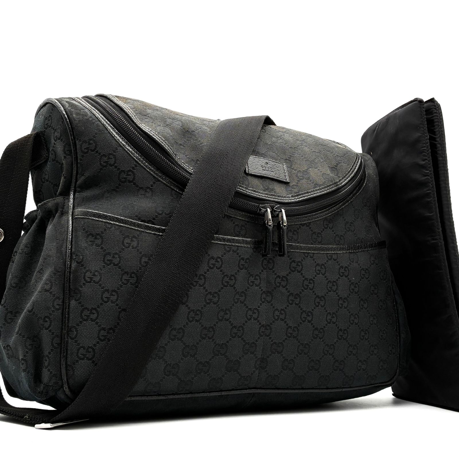 良品 GUCCI グッチ GGキャンバス マザーズバッグ ショルダーバッグ