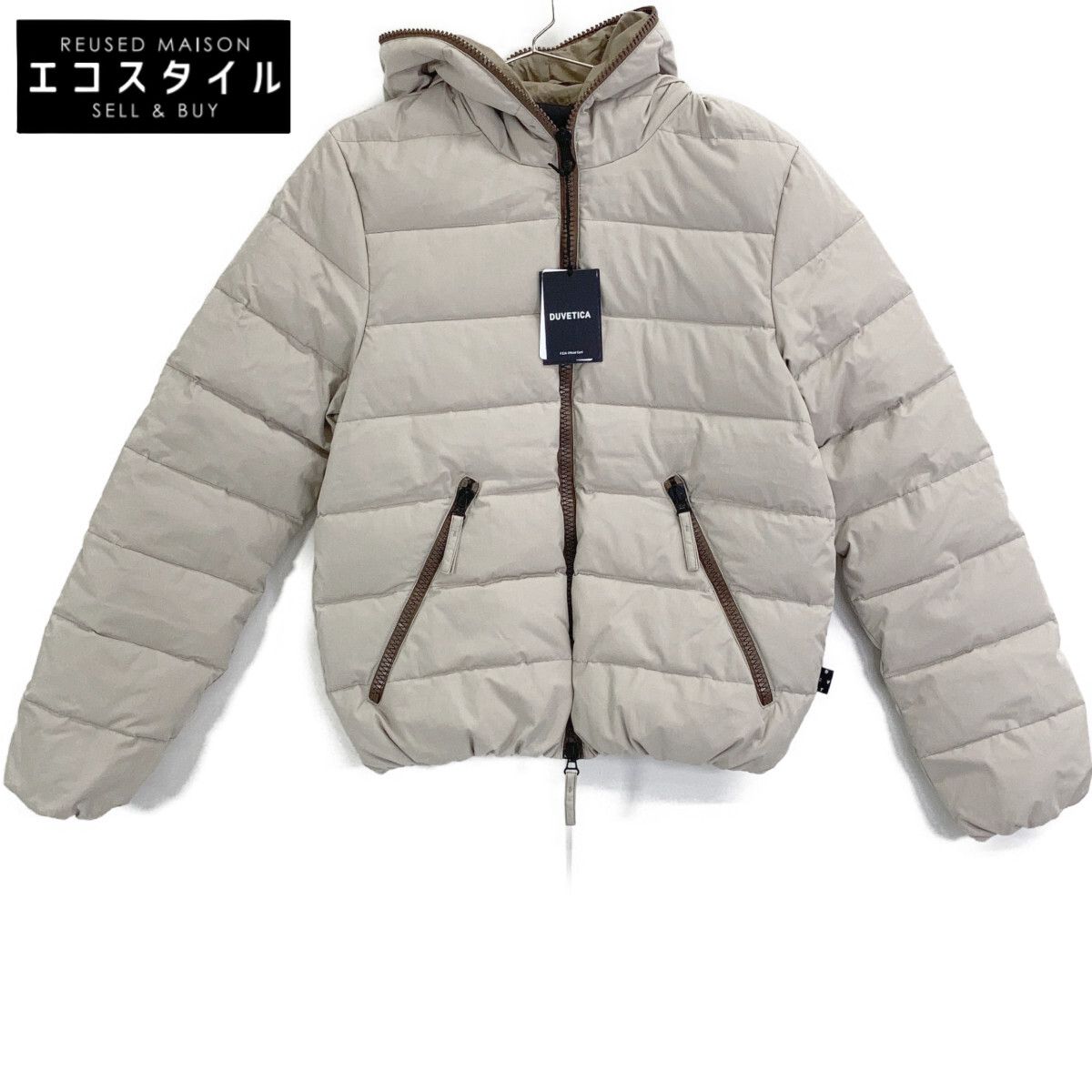 DUVETICA　デュベティカ　23AW ベージュ/LUNA SCURA Ventile使用 DYONDUE ディオンドゥエ フーデッドダウンジャケット　50