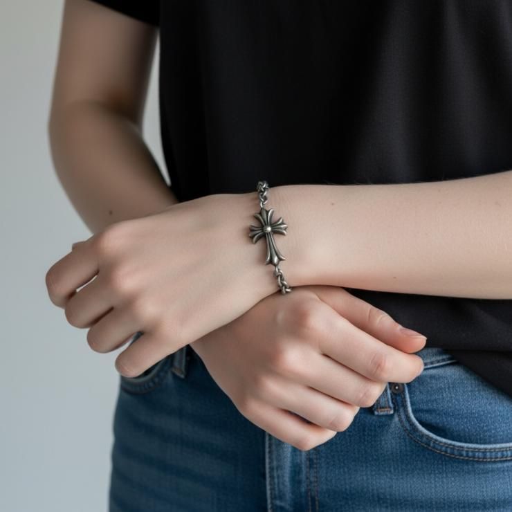 CHROME HEARTS クロムハーツ CHAIN TINY CH CRS タイニーCHクロス