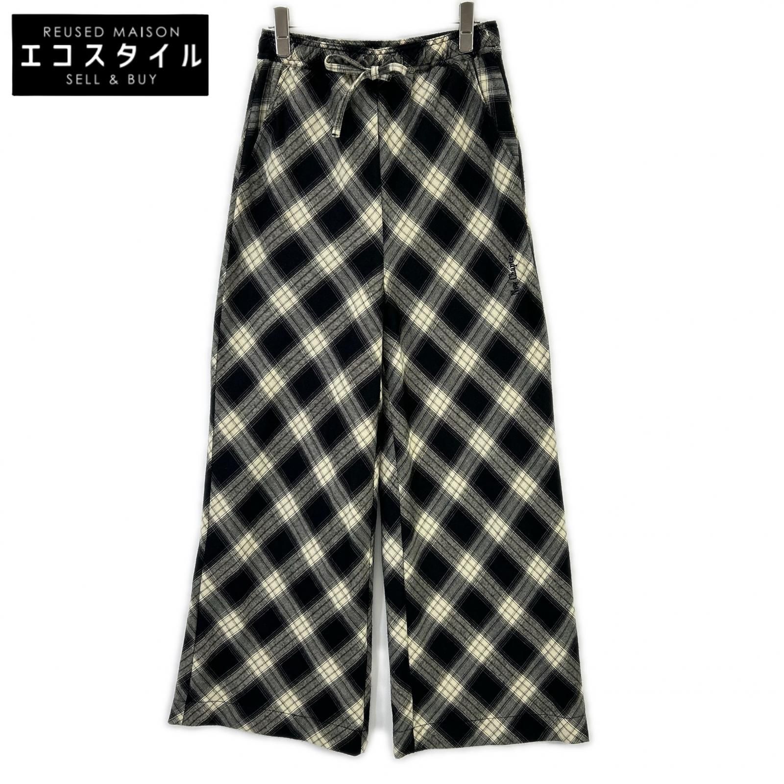 MAISON SPECIAL　メゾンスペシャル　24AW ブラック Random Checkered Easy Wide Pants　36