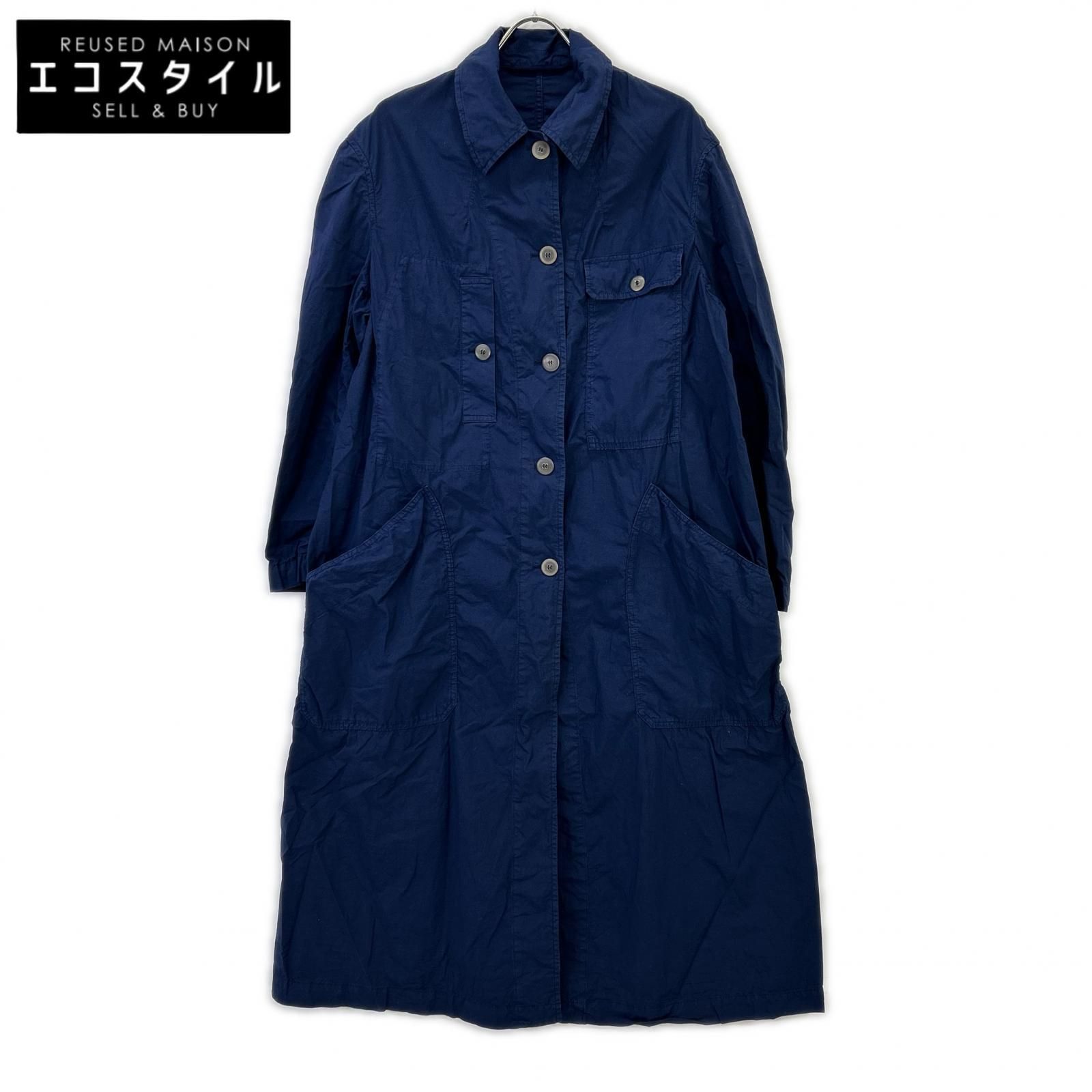 DRIES VAN NOTEN　ドリスヴァンノッテン　ユグランス社 ブルー センターベント マルチポケットロングシャツコート　SMALL