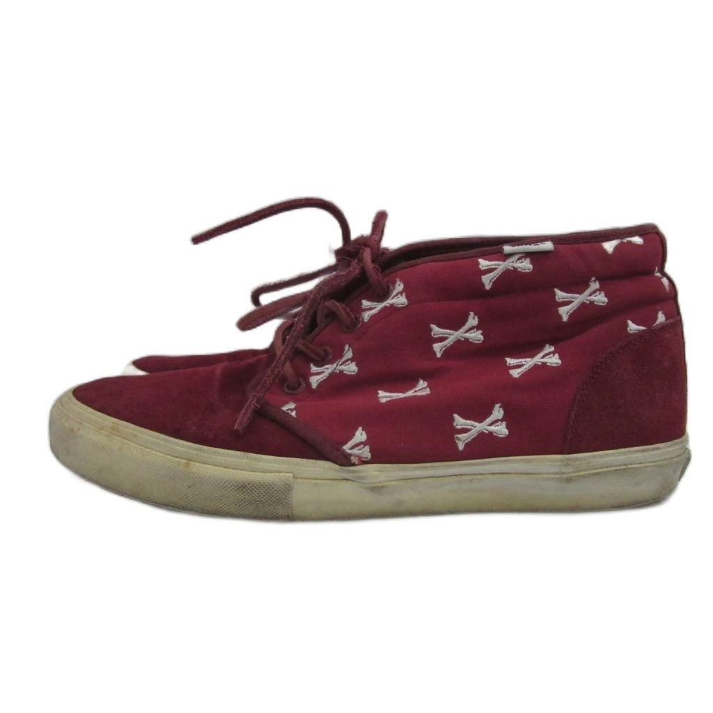 バンズ VANS × ダブルタップス WTAPS Chukka 59 S Bones シューズ スニーカー US10 28㎝ バーガンディ ミドルカット クロスボーン柄 VN-0DI25Z6 /YS20 ■GY03