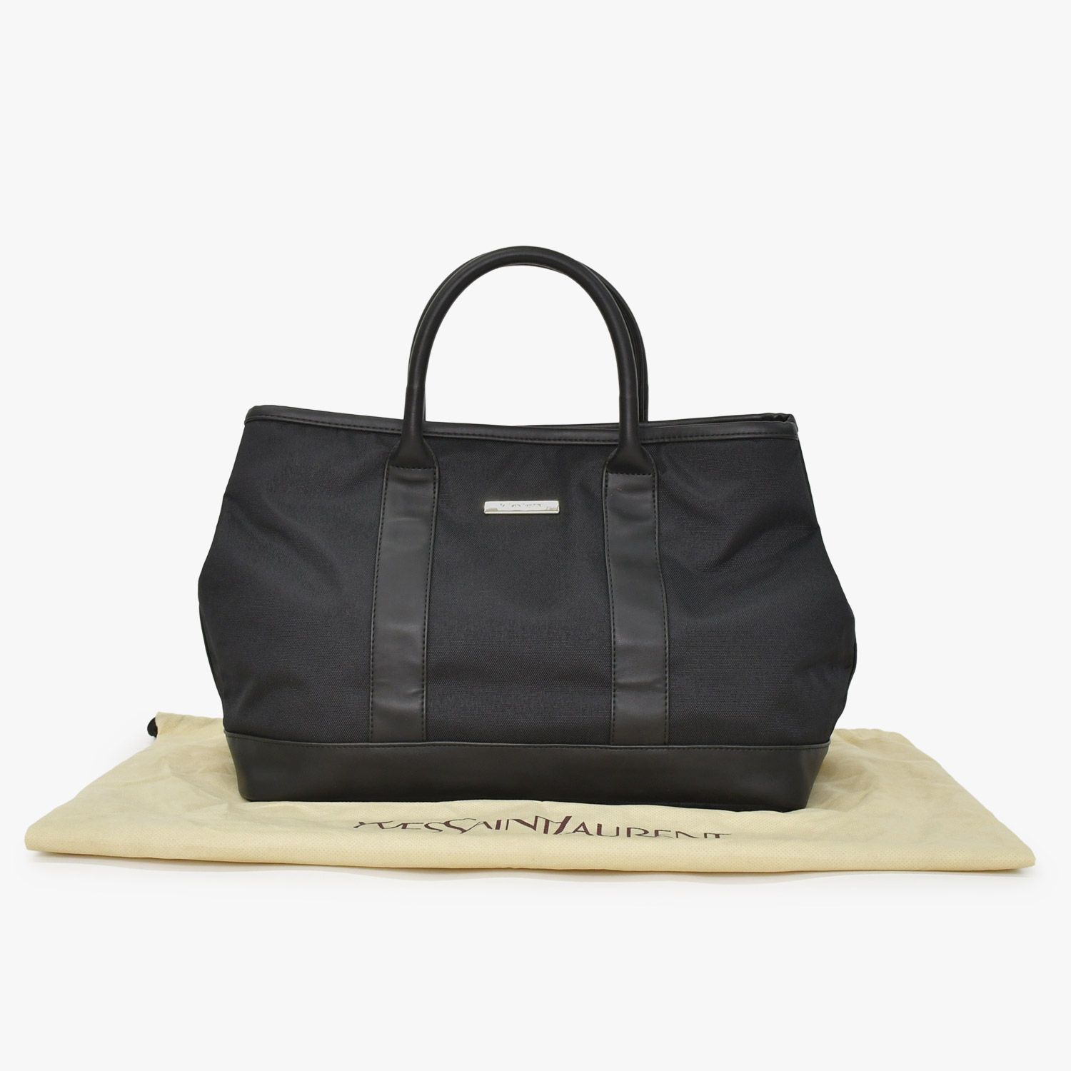 極美品 YVES SAINT LAURENT イヴサンローラン ブラック トートバッグ 