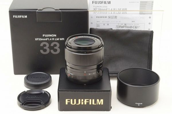 ☆極上美品☆ FUJIFILM フジフィルム FUJINON XF 33mm F1.4 R LM WR 元箱 付属品 ♯26052504
