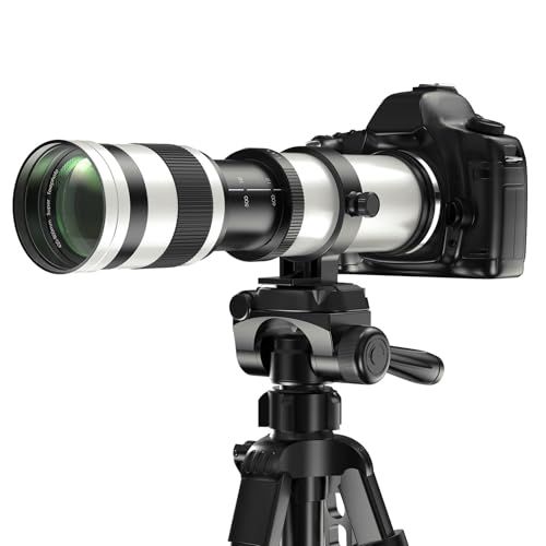 Lightdow 望遠 ズーム レンズ 420-800mm F/8.3-16 対応キヤノンEF/EF-S レンズ for Canon EOS Kiss X10i X10/250D X9i X9 X8i X7i X6i X5 X4 X3 X2 673ee14d