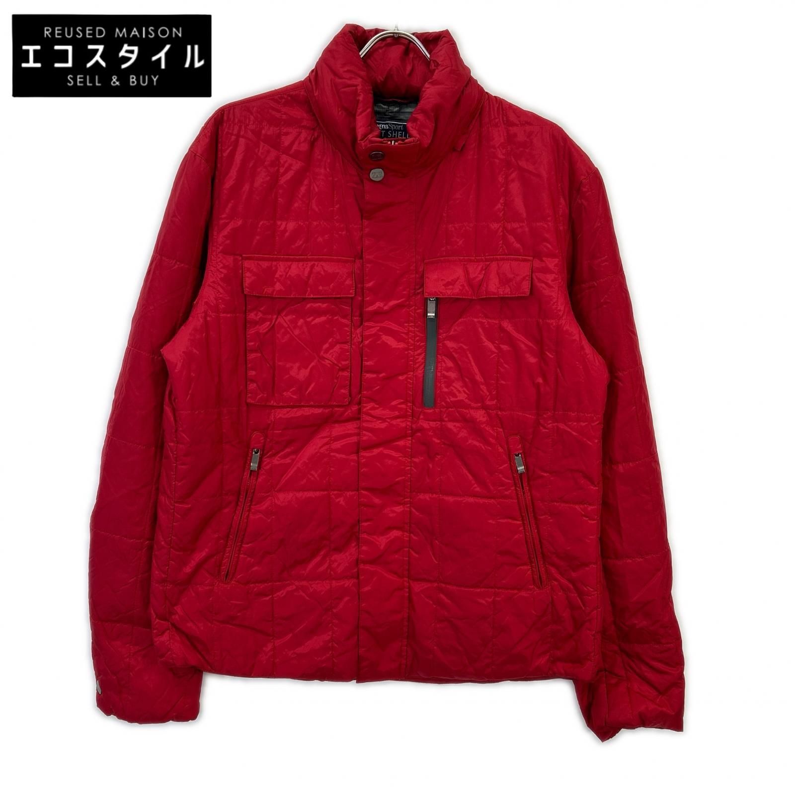 新品同様★ゼニアスポーツ★赤のジャンパー Zegna Sport ゼニア スポーツ レッド ナイロンジャケット L - メルカリ