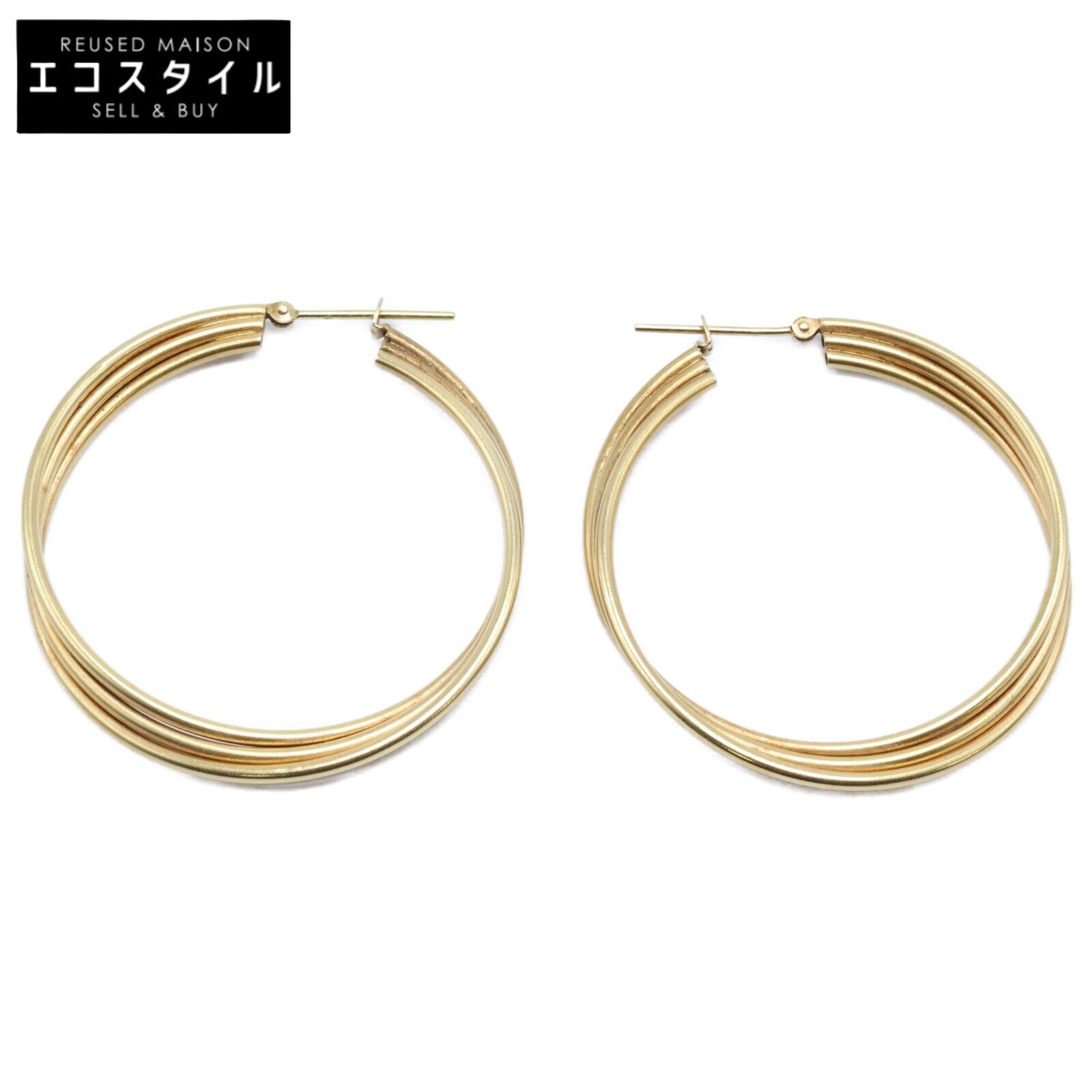 JEWELRY MAKI　ジュエリーマキ　K18 3連フープ 両耳