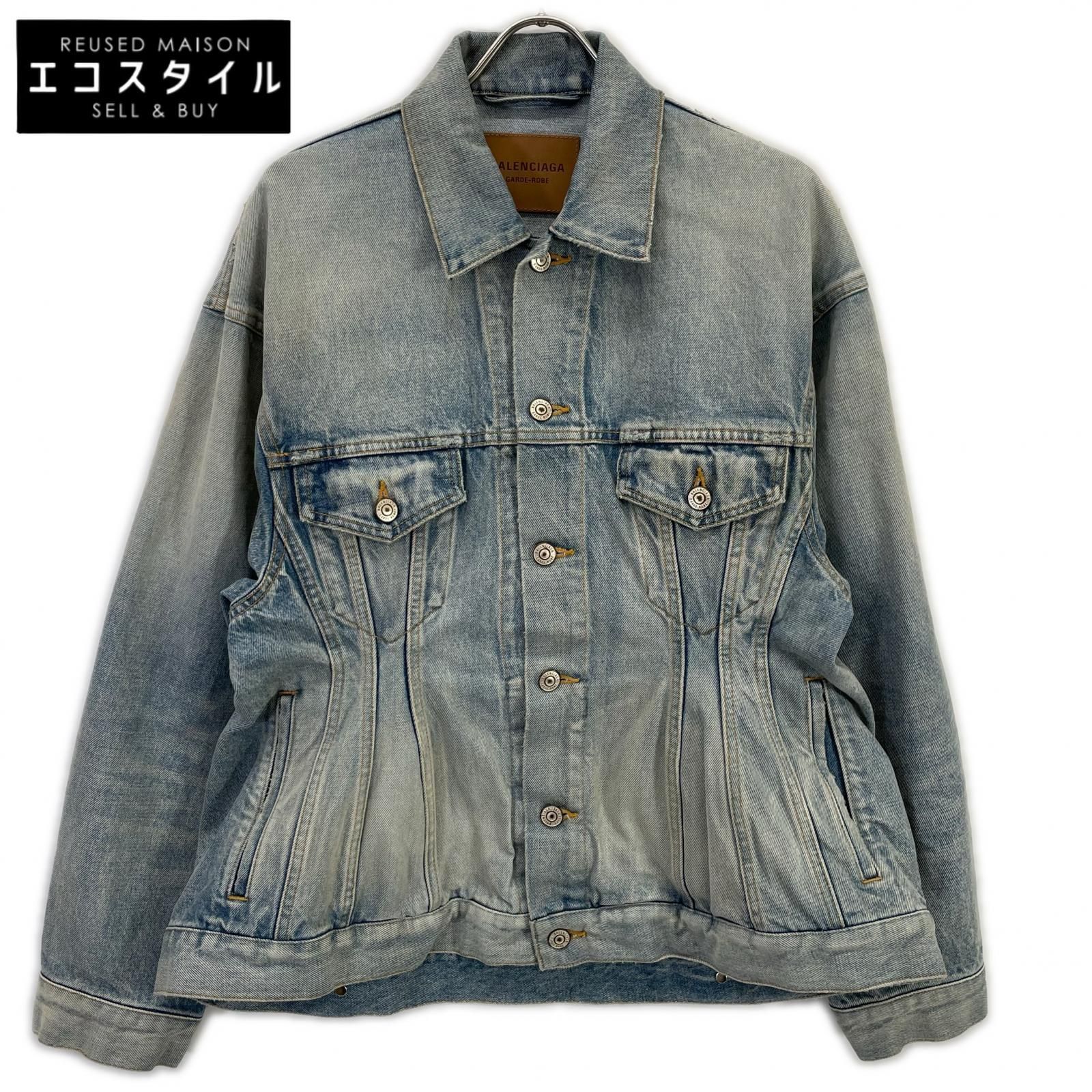BALENCIAGA　バレンシアガ　724718 TJW79 インディゴ Denim Jacket　32