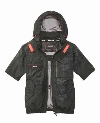 BURTLE バートル エアークラフトタクティカル半袖ブルゾン(ユニセックス) 春夏用 カモフラブラック AC1156 38 XLe 4bf631de