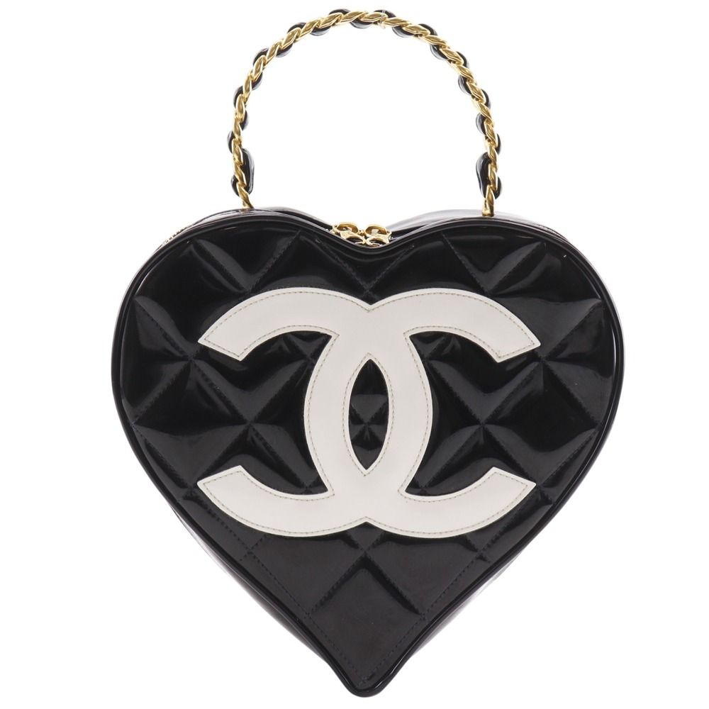 【CHANEL】シャネル ハートバニティ パテントレザー×エナメル レディース ハンドバッグ