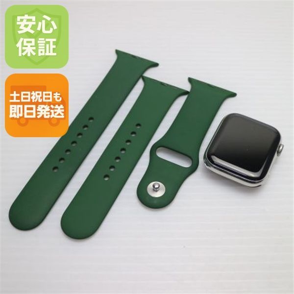 超美品 Apple Watch series4 44mm GPS+Cellular セルラー シルバー 土日祝発送OK 00000
