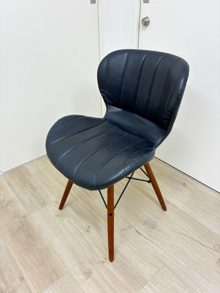 【展示品】定価14,300円 ガルト チェア 1脚単品 完成品 椅子 イス ラプレチェアー ネイビー おしゃれ 個人未使用【送料無料】