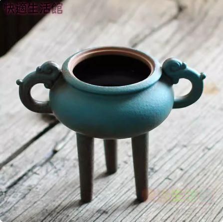 窯変 めでたい雲 高脚炉 香炉 茶道具 装飾品 工芸品美術品 置物 GY529 