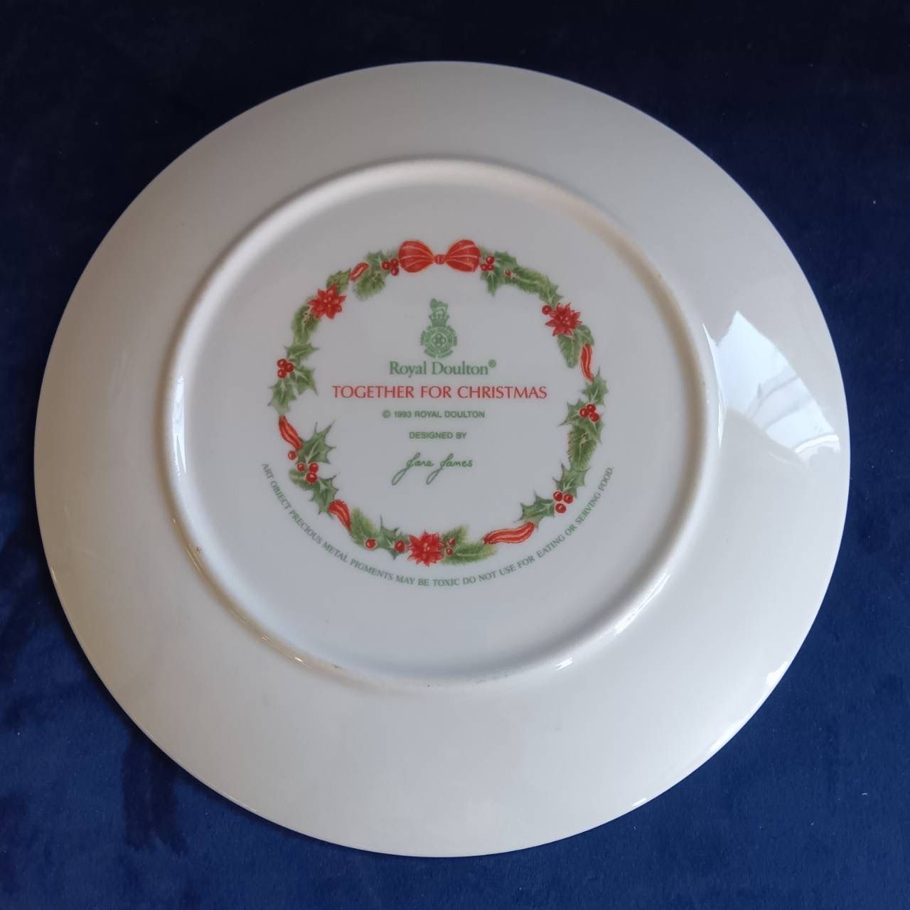 ロイヤルドルトン Royal Doulton 1993年クリスマスプレート テディベア