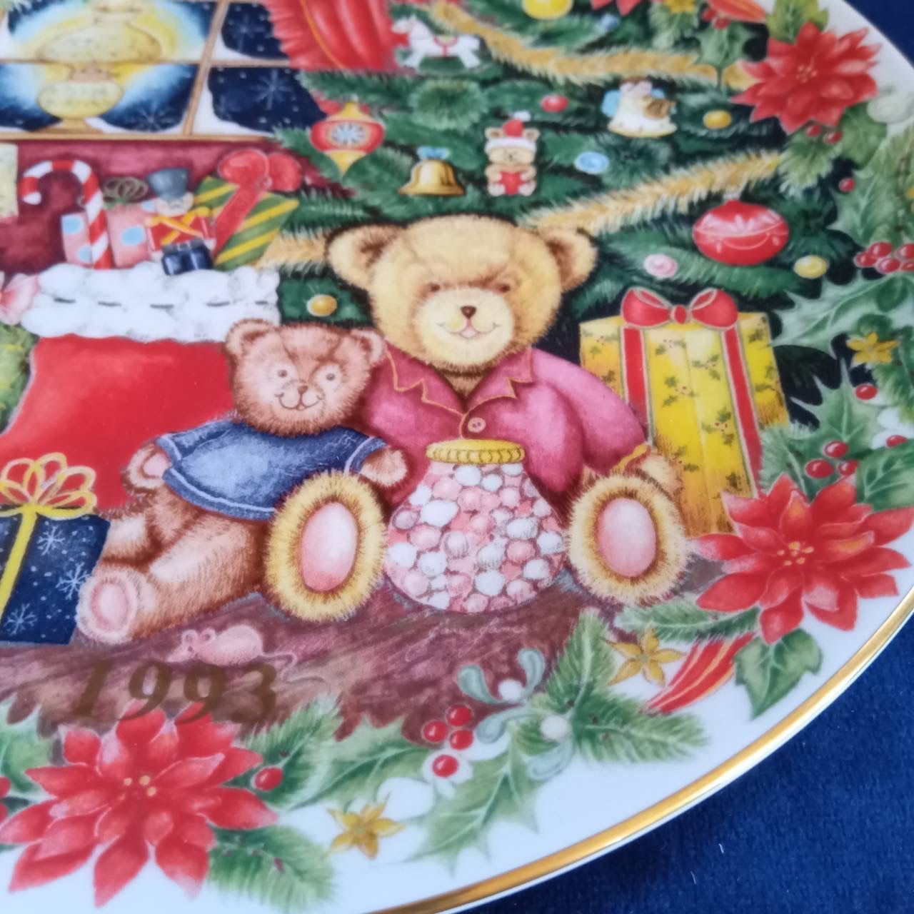 ロイヤルドルトン Royal Doulton 1993年クリスマスプレート テディベア