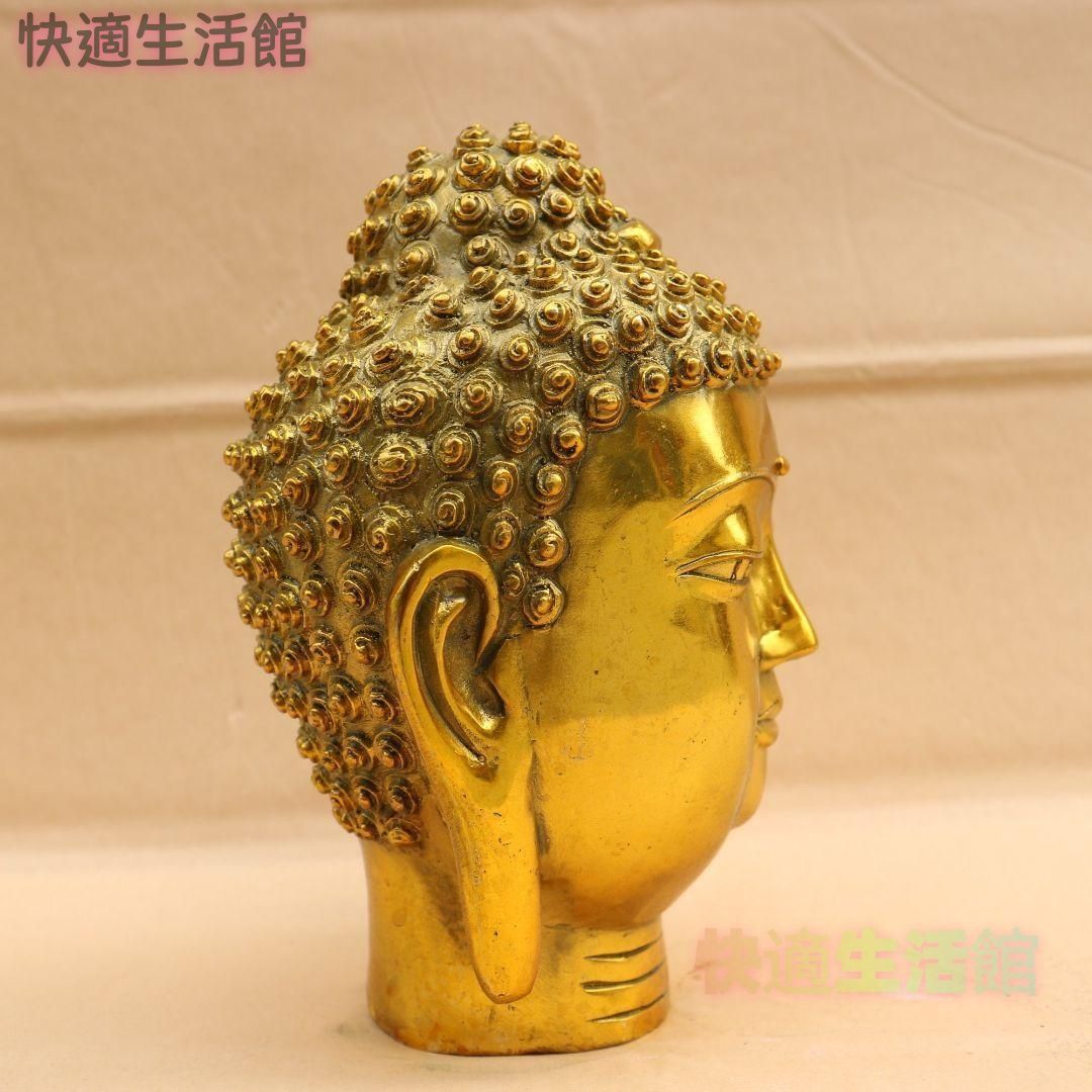 仏光が如来仏頭 工芸品 美術品 置物 仏光が如来仏頭 工芸品 美術品 置物 GY529 - メルカリ
